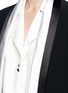 Detail View - Click To Enlarge - HAIDER ACKERMANN - Contrast satin shawl lapel coat