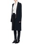 Front View - Click To Enlarge - HAIDER ACKERMANN - Contrast satin shawl lapel coat