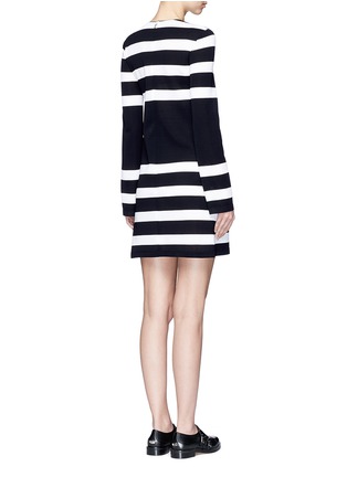 Back View - Click To Enlarge - CALVIN KLEIN 205W39NYC - Stripe sheer jersey dress