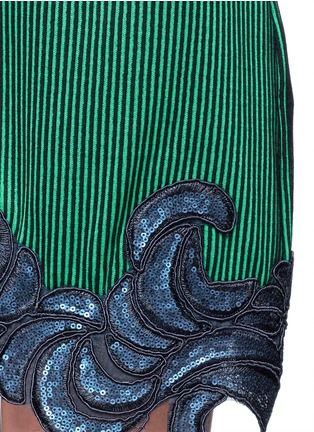 Detail View - Click To Enlarge - 3.1 PHILLIP LIM - Floral sequin embroidered ottoman knit polo dress