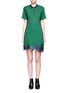 Main View - Click To Enlarge - 3.1 PHILLIP LIM - Floral sequin embroidered ottoman knit polo dress