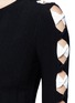 Detail View - Click To Enlarge - ALEXANDER MCQUEEN - Twisted cutout sleeve cropped sweater