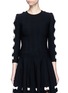 Main View - Click To Enlarge - ALEXANDER MCQUEEN - Twisted cutout sleeve cropped sweater
