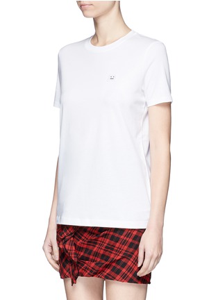Front View - Click To Enlarge - ACNE STUDIOS - 'Taline' face patch cotton T-shirt