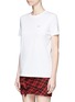 Front View - Click To Enlarge - ACNE STUDIOS - 'Taline' face patch cotton T-shirt