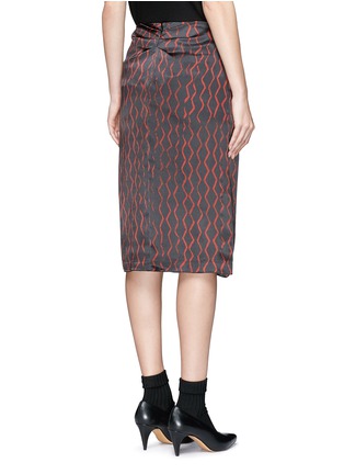 Back View - Click To Enlarge - ISABEL MARANT - 'Sliven' zigzag print pencil skirt