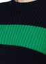 Detail View - Click To Enlarge - STELLA MCCARTNEY - Side split stripe rib knit long sweater