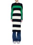 Main View - Click To Enlarge - STELLA MCCARTNEY - Side split stripe rib knit long sweater