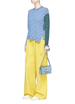 Figure View - Click To Enlarge - PORTS 1961 - Stripe contrast sleeve sweater