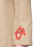 Detail View - Click To Enlarge - PORTS 1961 - Cutout lip print cotton gabardine coat