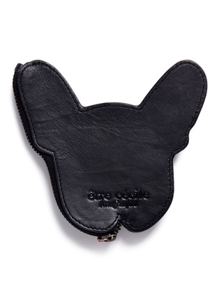 Figure View - Click To Enlarge - ÊTRE CÉCILE - 'Dog Face' sheepskin leather coin pouch