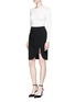 Figure View - Click To Enlarge - ALEXANDER WANG - Pierced eyelet rib knit sweater