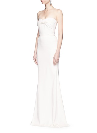 Figure View - Click To Enlarge - VICTORIA BECKHAM - Twist front stretch cady corset gown