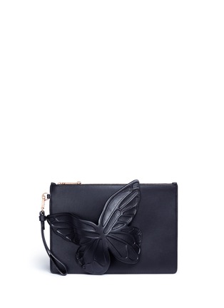 Main View - Click To Enlarge - SOPHIA WEBSTER - 'Flossy' 3D butterfly leather clutch