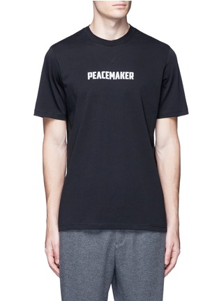 Main View - Click To Enlarge - OAMC - 'Peacemaker' slogan aviator bee graphic T-shirt