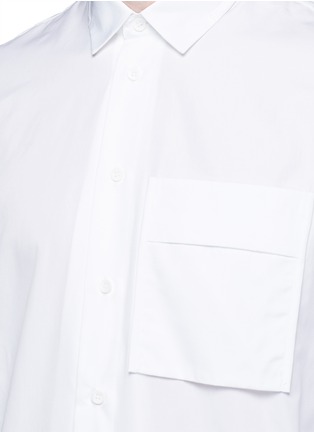 Detail View - Click To Enlarge - OAMC - 'Canopy' chest pocket cotton poplin shirt