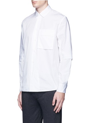 Front View - Click To Enlarge - OAMC - 'Canopy' chest pocket cotton poplin shirt