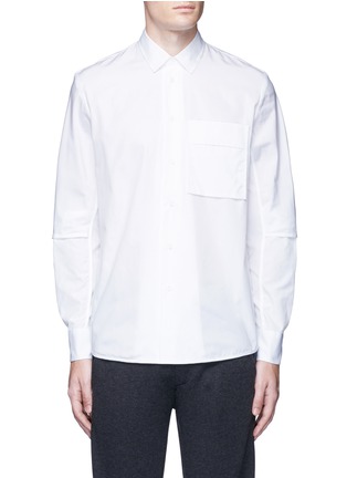 Main View - Click To Enlarge - OAMC - 'Canopy' chest pocket cotton poplin shirt