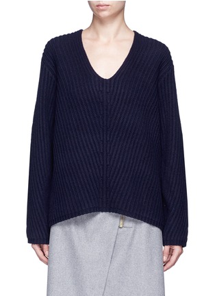 Main View - Click To Enlarge - ACNE STUDIOS - 'Deborah' V-neck chunky wool knit sweater