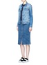 Figure View - Click To Enlarge - ACNE STUDIOS - 'Garea' button front denim pencil skirt