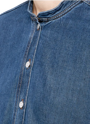 Detail View - Click To Enlarge - ACNE STUDIOS - 'Gracie' frayed denim shirt dress