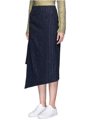 Front View - Click To Enlarge - ACNE STUDIOS - 'Pate' pinstripe pencil wrap skirt