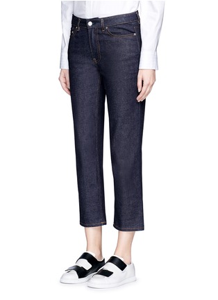 Front View - Click To Enlarge - ACNE STUDIOS - 'Row' cropped boyfriend jeans