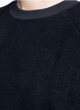 Detail View - Click To Enlarge - ACNE STUDIOS - 'Cassie' jersey collar felted wool blend sweatshirt