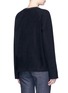 Back View - Click To Enlarge - ACNE STUDIOS - 'Cassie' jersey collar felted wool blend sweatshirt