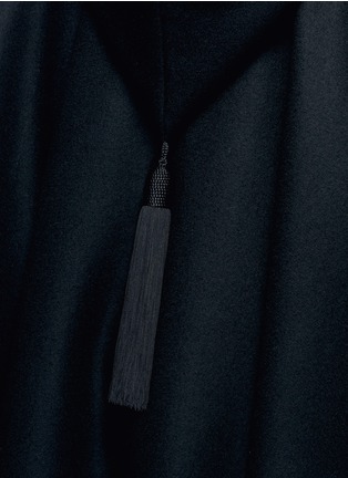 Detail View - Click To Enlarge - SAINT LAURENT - Felted wool hooded cape coat