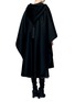 Back View - Click To Enlarge - SAINT LAURENT - Felted wool hooded cape coat