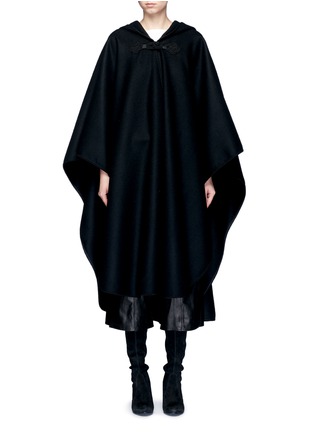 Main View - Click To Enlarge - SAINT LAURENT - Felted wool hooded cape coat