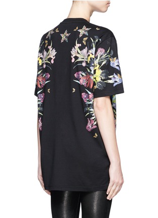Back View - Click To Enlarge - GIVENCHY - Paradise flower print jersey T-shirt