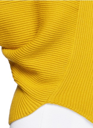 Detail View - Click To Enlarge - STELLA MCCARTNEY - Asymmetric virgin wool sweater