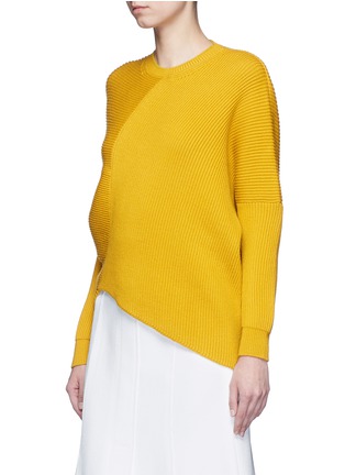 Front View - Click To Enlarge - STELLA MCCARTNEY - Asymmetric virgin wool sweater