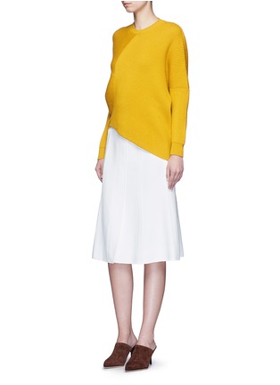 Figure View - Click To Enlarge - STELLA MCCARTNEY - Asymmetric virgin wool sweater