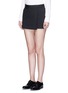 Front View - Click To Enlarge - THEORY - 'Rileena' asymmetric flap cotton poplin skort