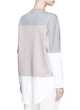 Back View - Click To Enlarge - STELLA MCCARTNEY - Colourblock jersey shirting top