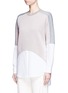 Front View - Click To Enlarge - STELLA MCCARTNEY - Colourblock jersey shirting top