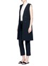 Figure View - Click To Enlarge - THEORY - Virgin wool twill open front sleeveless jacket