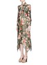 Front View - Click To Enlarge - SAINT LAURENT - Scarf neck floral jacquard dress