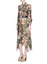 Figure View - Click To Enlarge - SAINT LAURENT - Scarf neck floral jacquard dress
