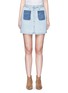 Main View - Click To Enlarge - RAG & BONE - 'Mini Santa Cruz' contrast pocket denim skirt