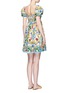 Back View - Click To Enlarge - - - Puff sleeve maiolica print poplin dress