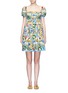 Main View - Click To Enlarge - - - Puff sleeve maiolica print poplin dress