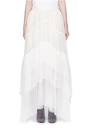 Main View - Click To Enlarge - CHLOÉ - Tiered silk mousseline maxi skirt