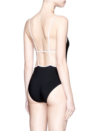 Back View - Click To Enlarge - ARAKS - 'Kenley' cutout grid back swimsuit