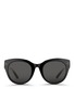 Main View - Click To Enlarge - LINDA FARROW - Oversize round cat eye acetate sunglasses