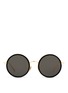 Main View - Click To Enlarge - LINDA FARROW - Aluminium rim round titanium sunglasses