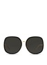 Main View - Click To Enlarge - LINDA FARROW - Aluminium rim oversize titanium sunglasses